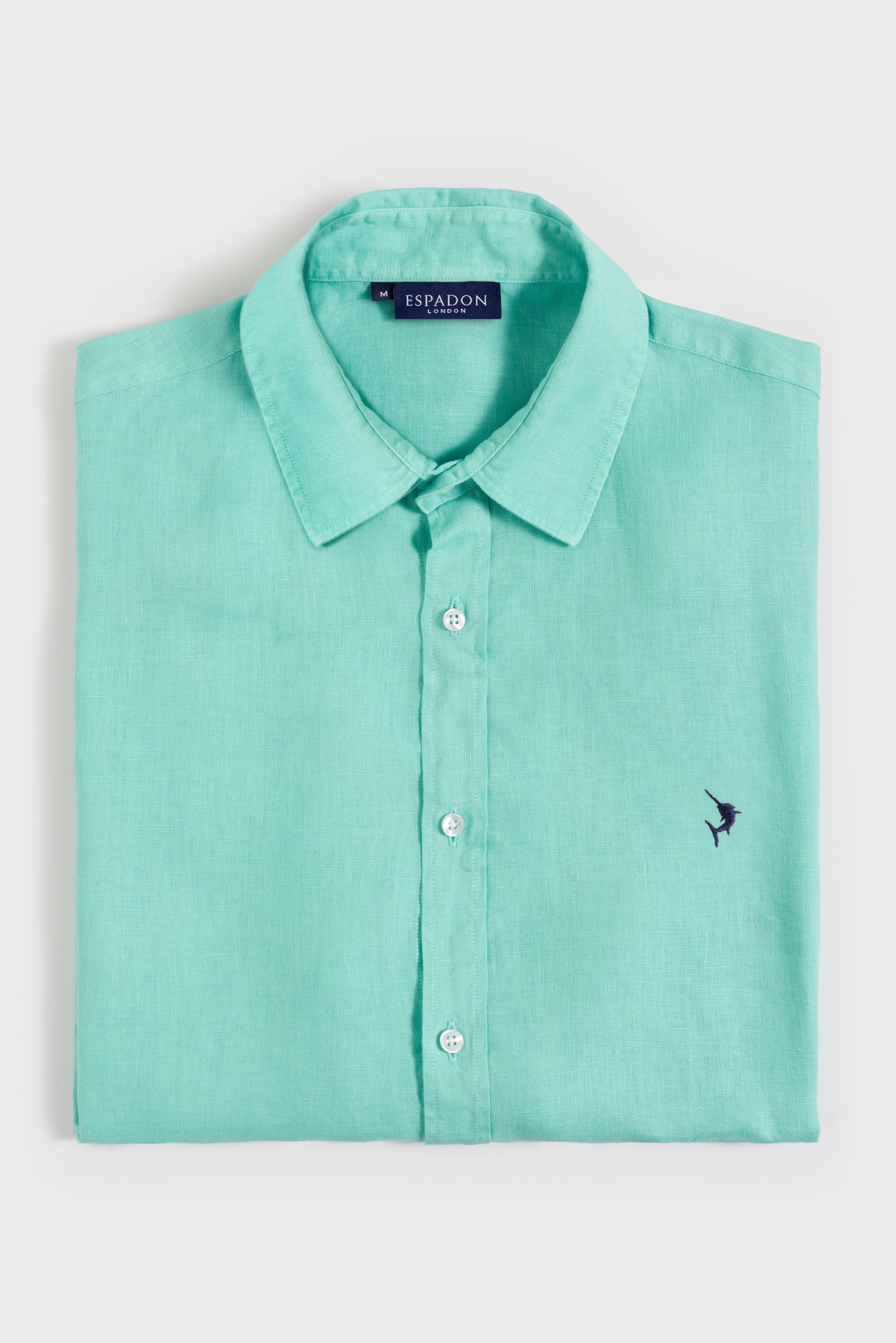 Espadon Classic Linen Shirt - Mint