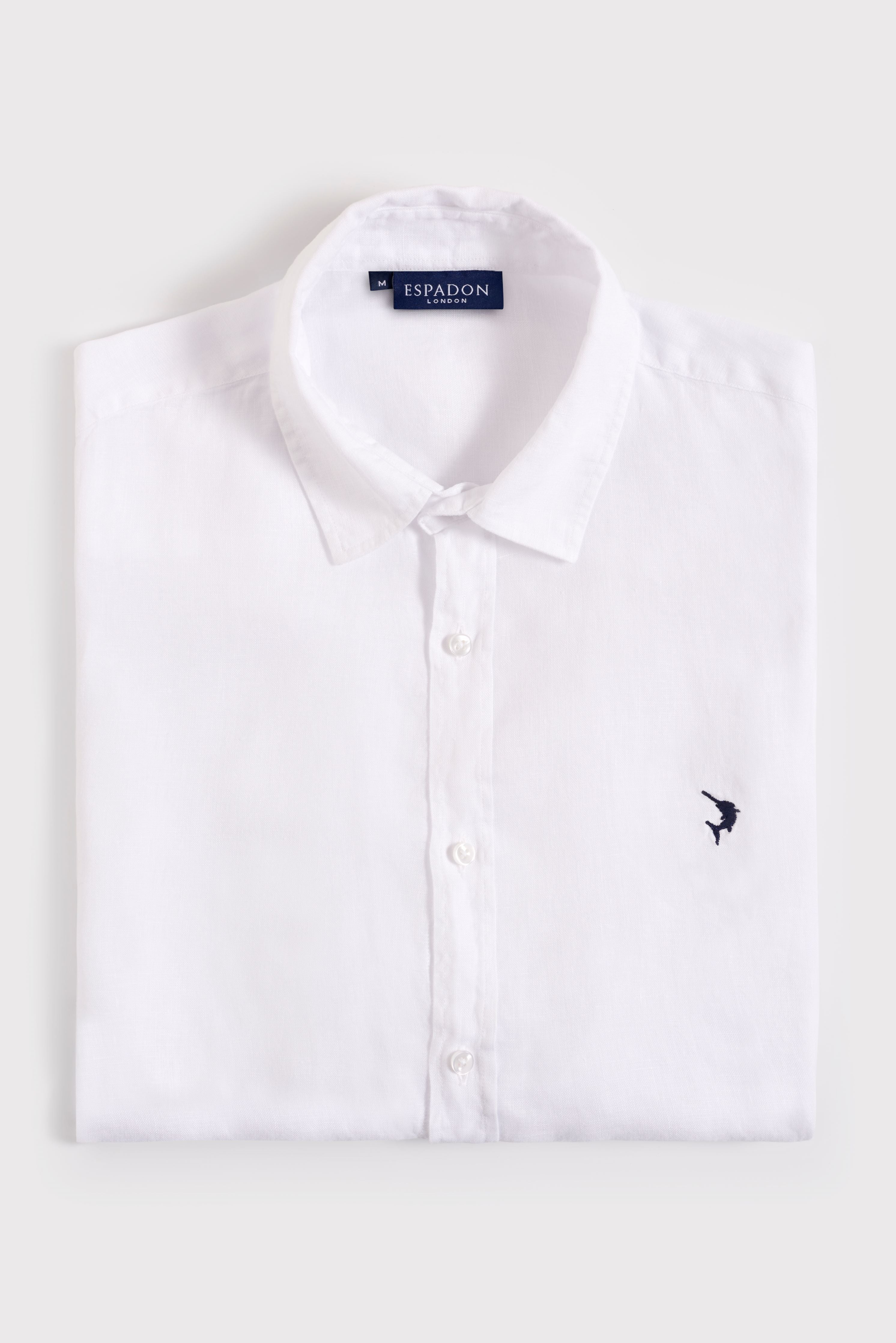 Espadon Classic Linen Shirt - White