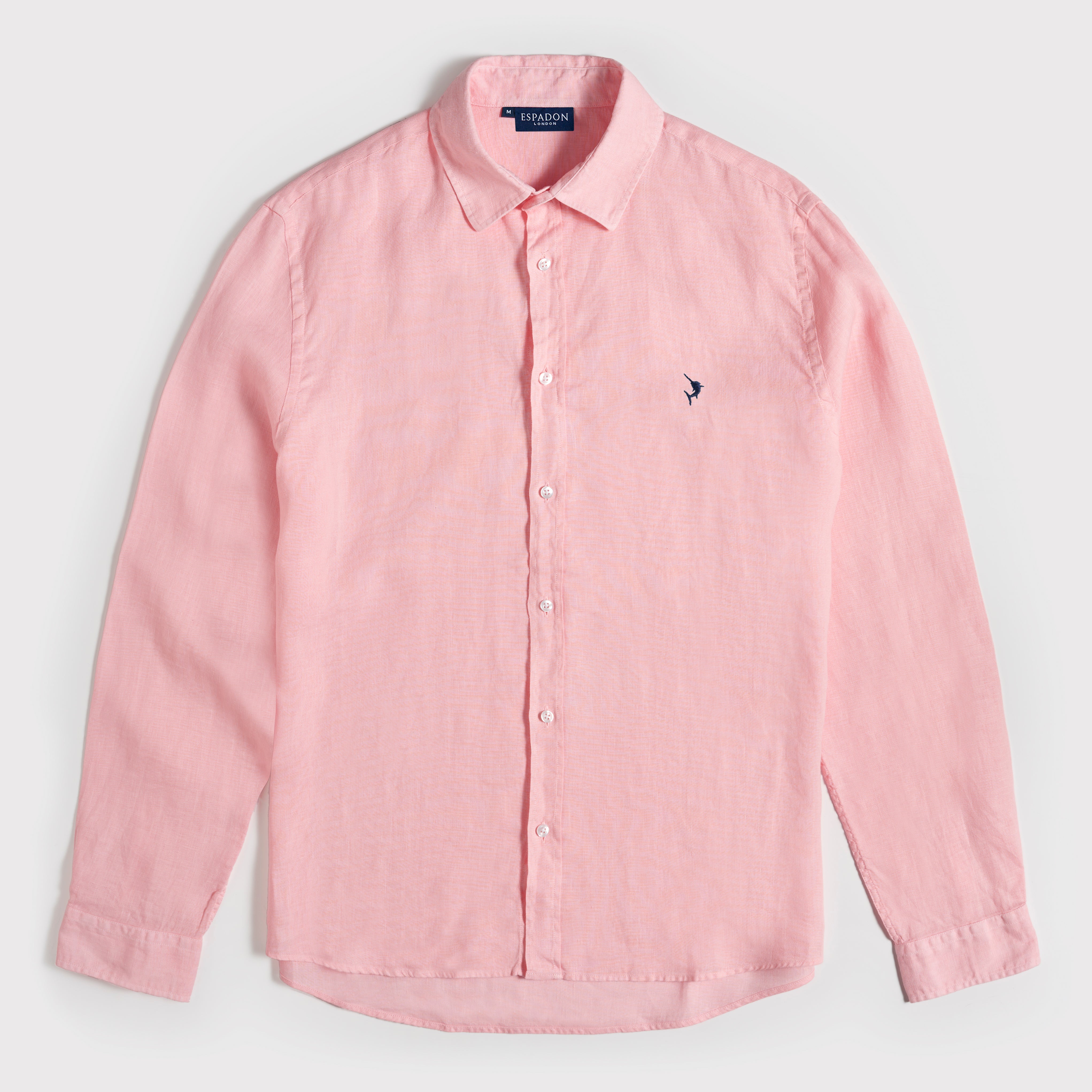 Classic French Linen Shirt - Pink