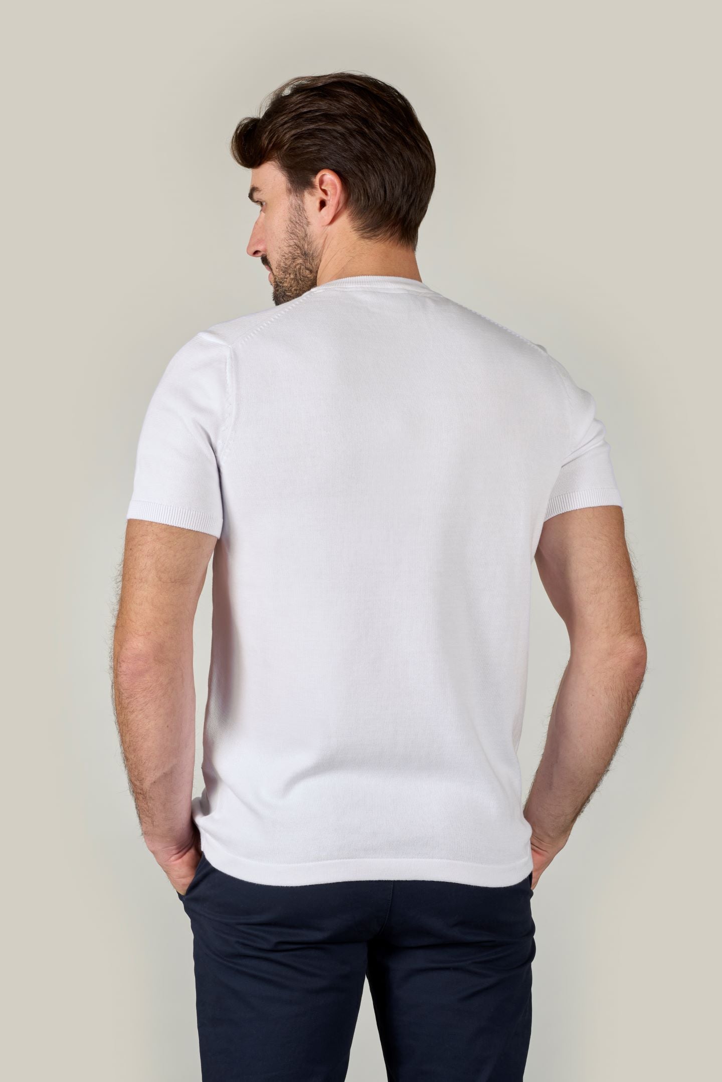 Cotton Knit T-Shirt - White