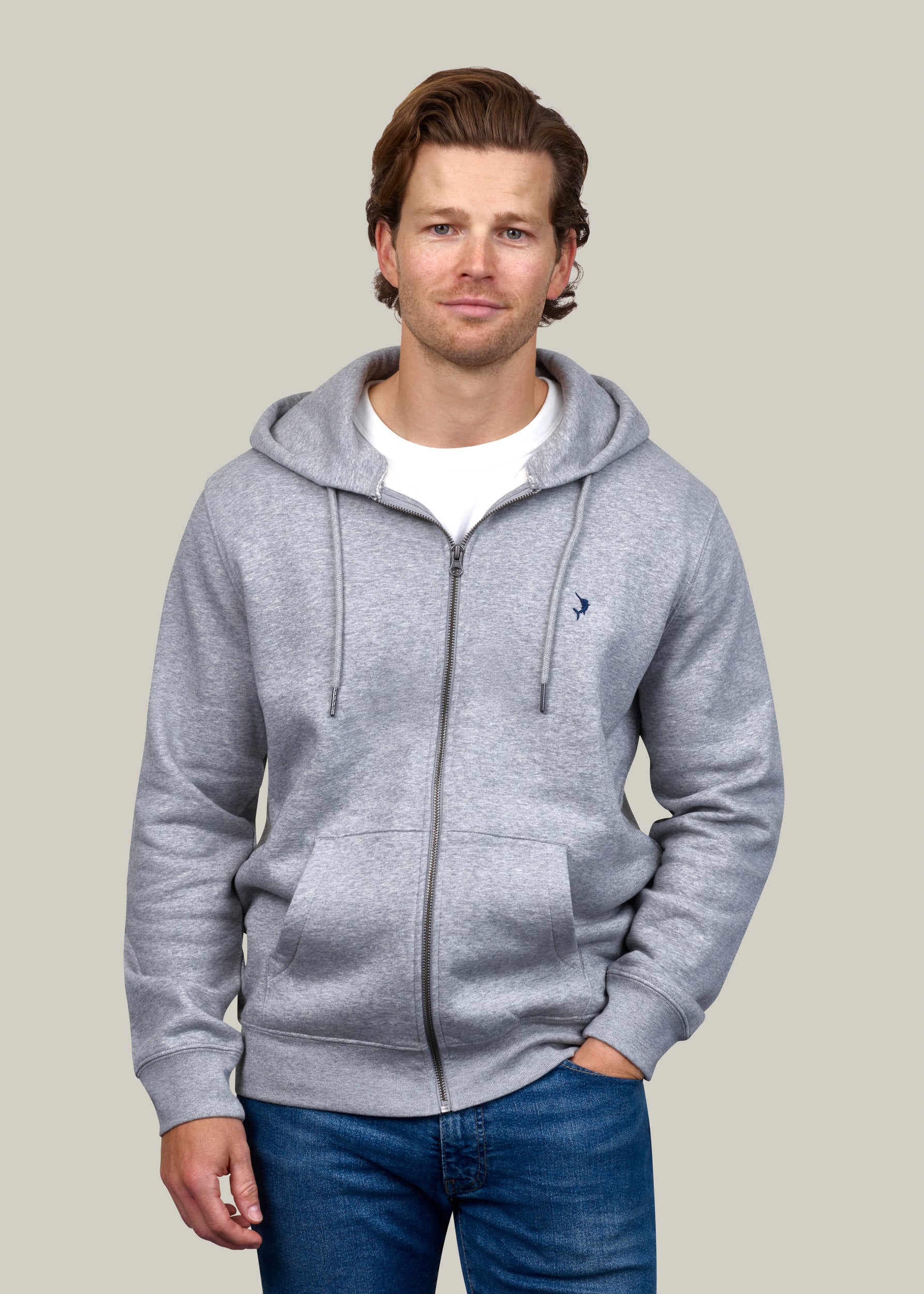 Full Zip Hoodie - Grey