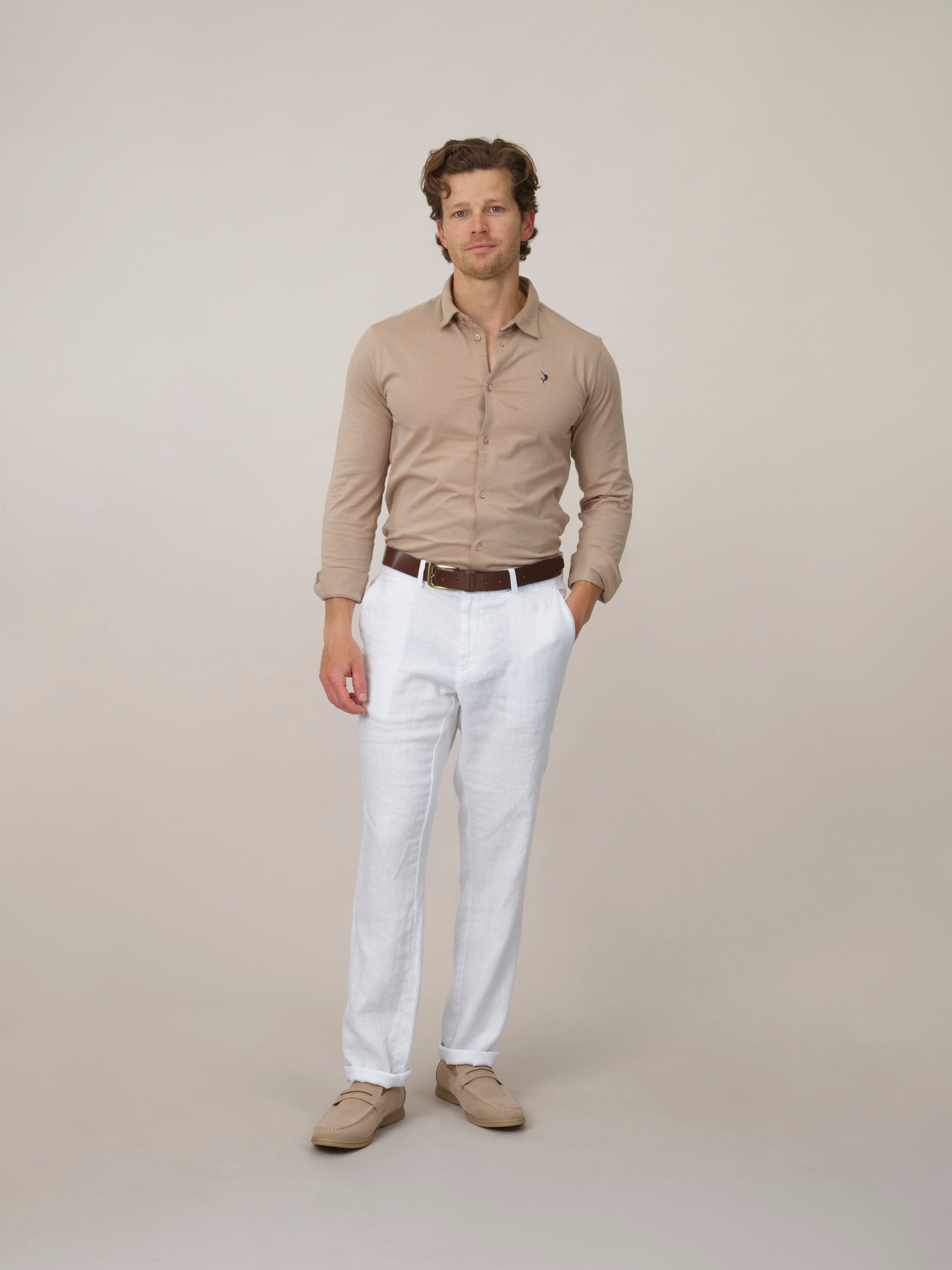 Espadon Cotton Jersey Shirt - Sand