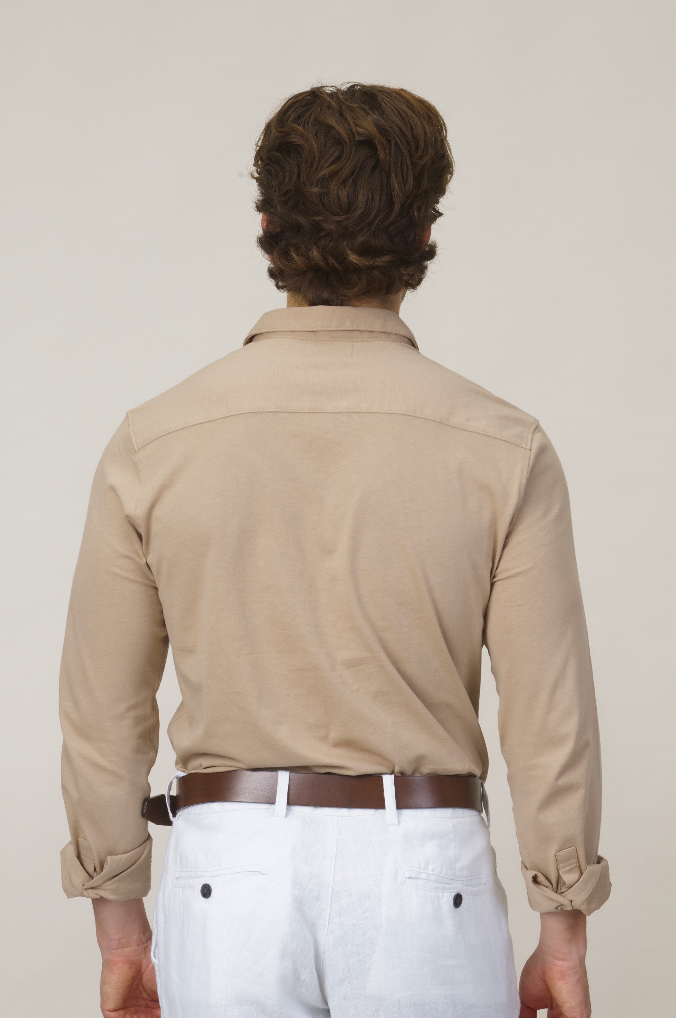 Espadon Cotton Jersey Shirt - Sand