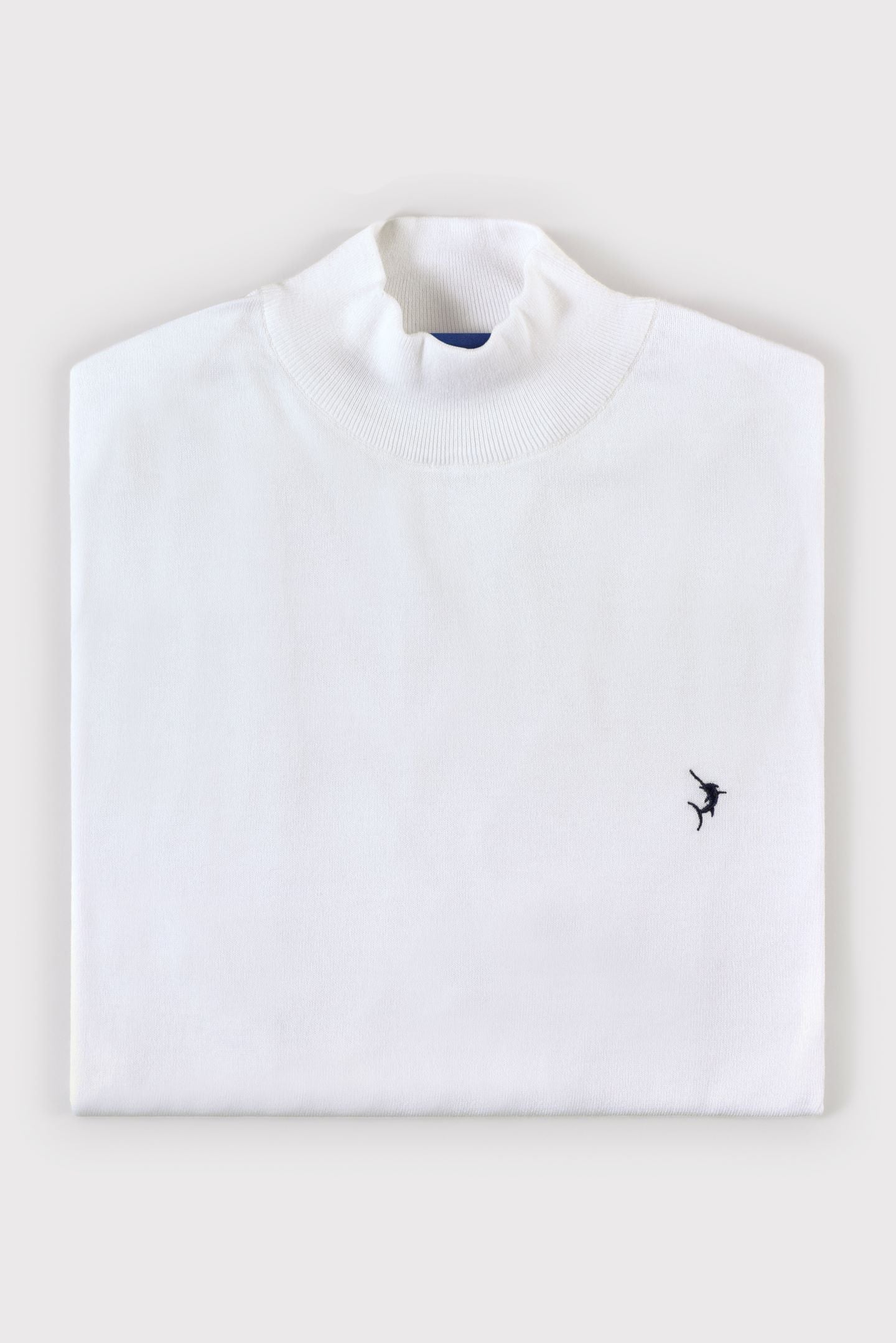 Mock Turtle Neck Jumper - White