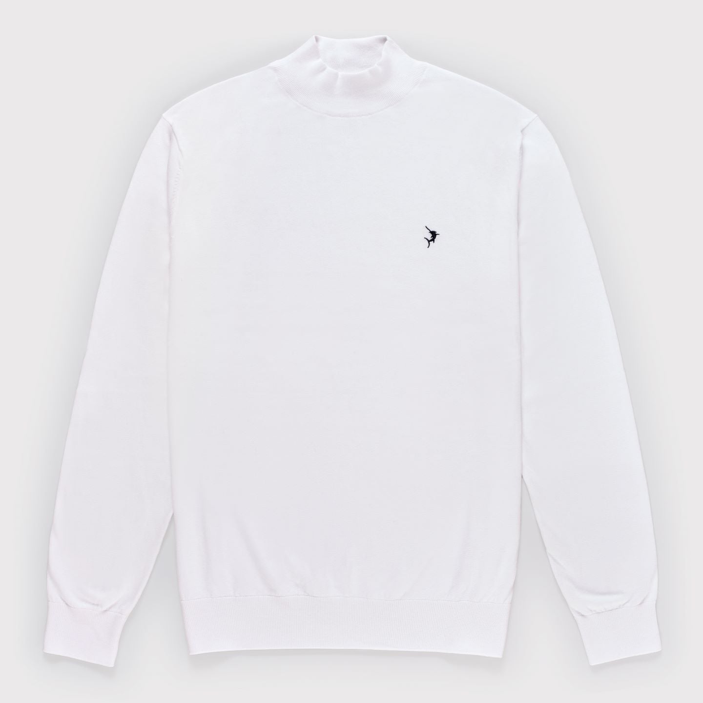 Mock Turtle Neck Jumper - White