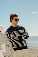 Breton Stripe Jumper - Navy