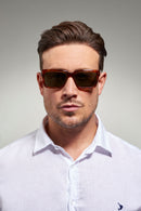 Mottled Brown Square Sunglasses