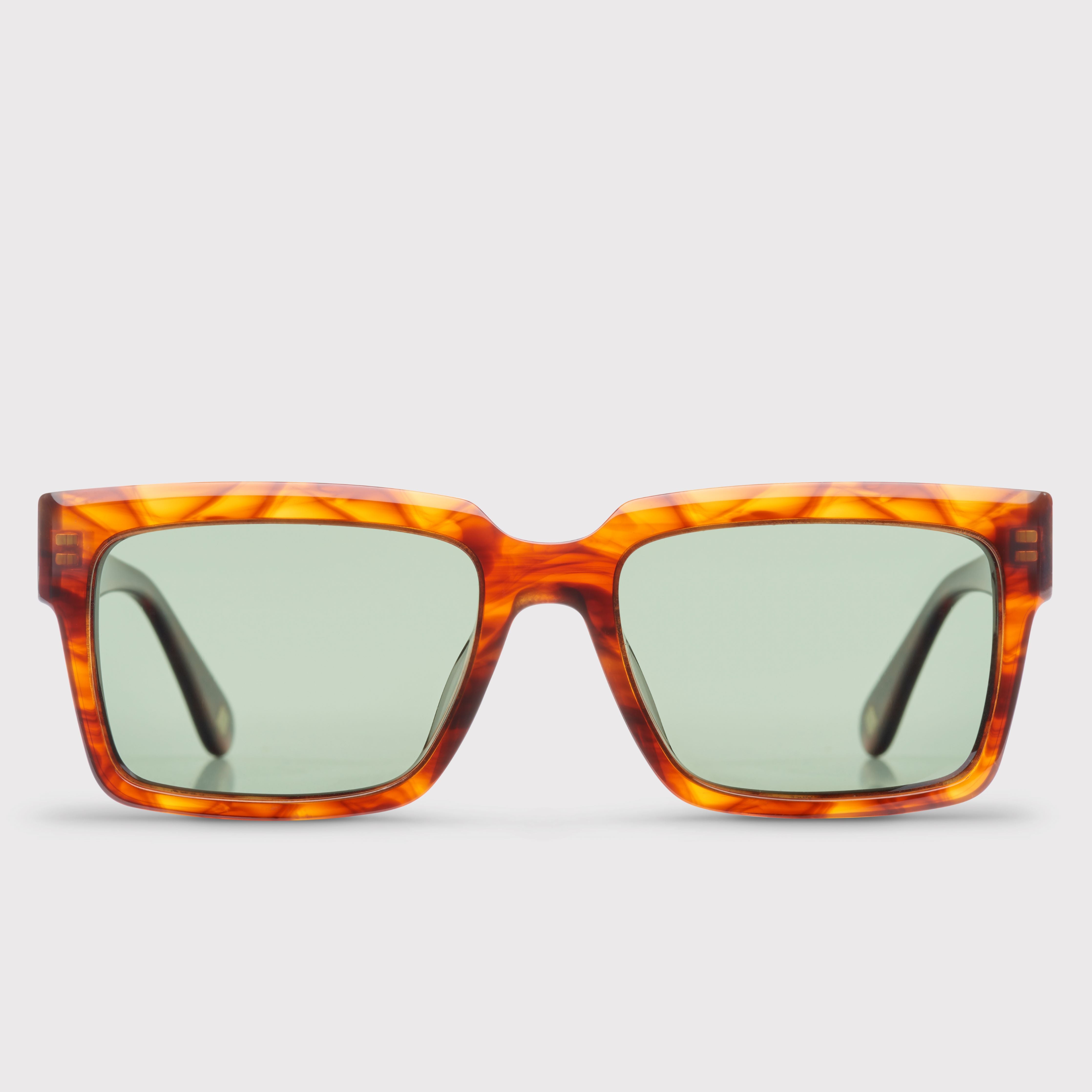 Mottled Brown Square Sunglasses