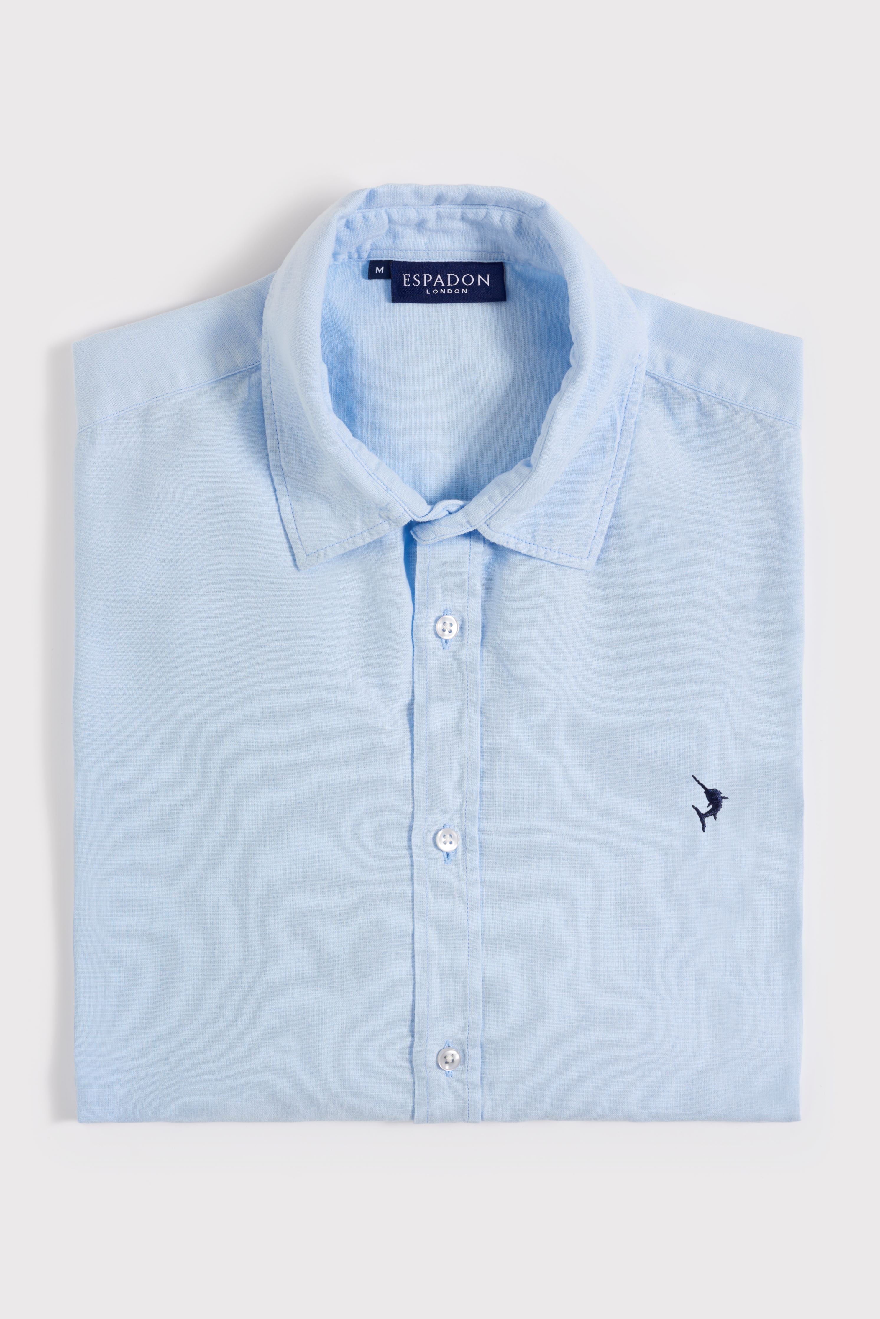 Classic French Linen Shirt - Sky