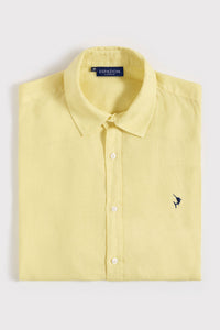 Classic French Linen Shirt - Yellow