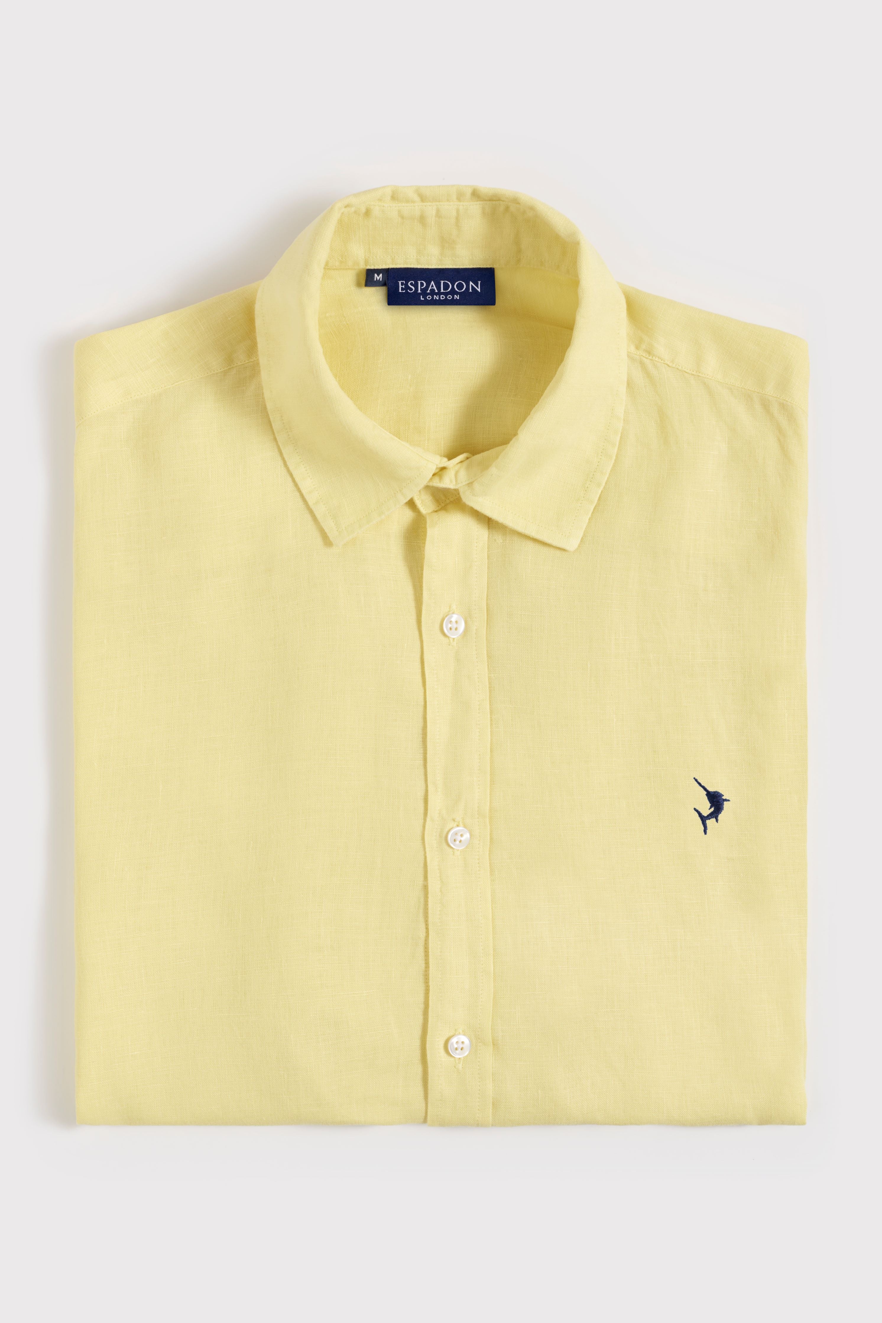 Classic French Linen Shirt - Yellow