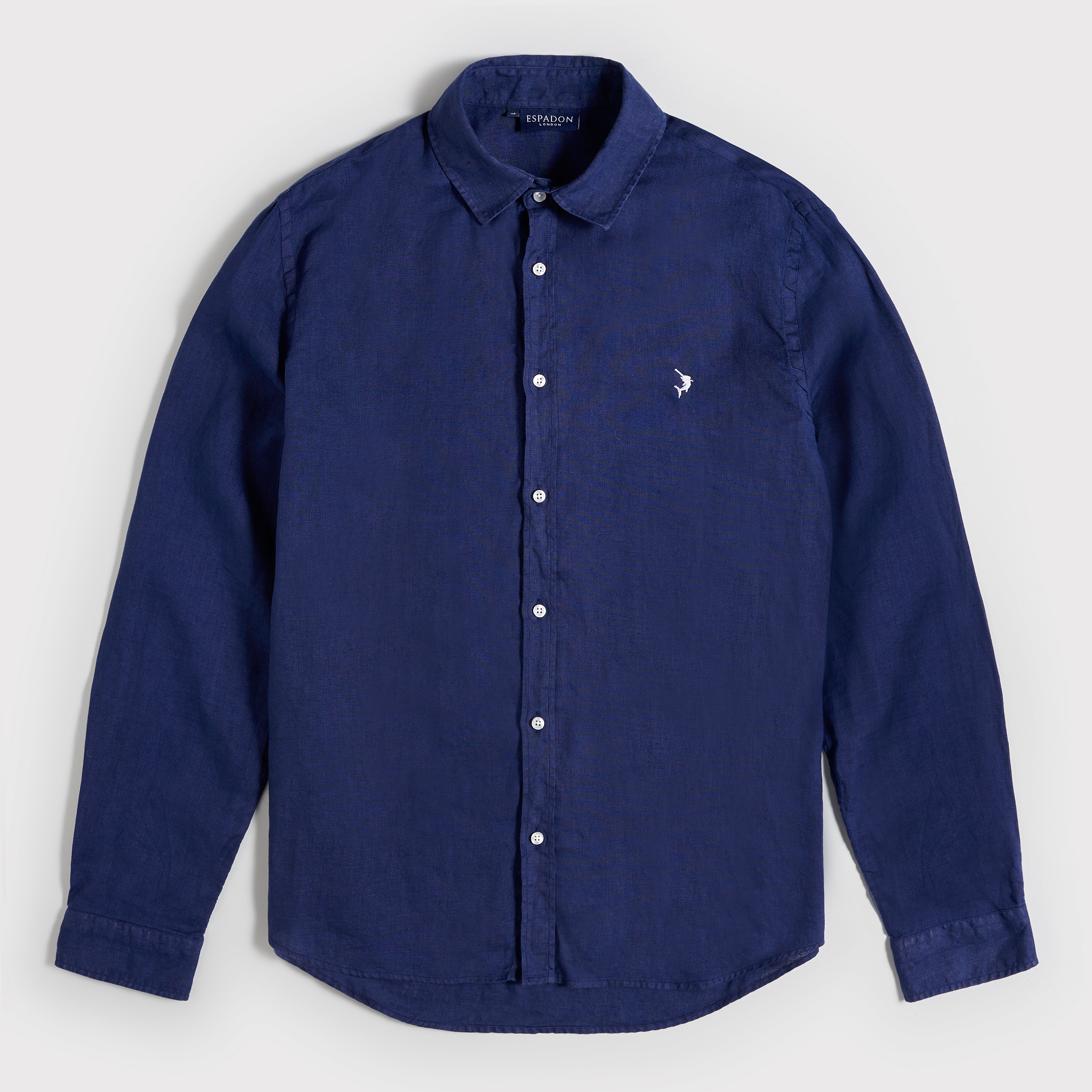 Classic French Linen Shirt - Navy