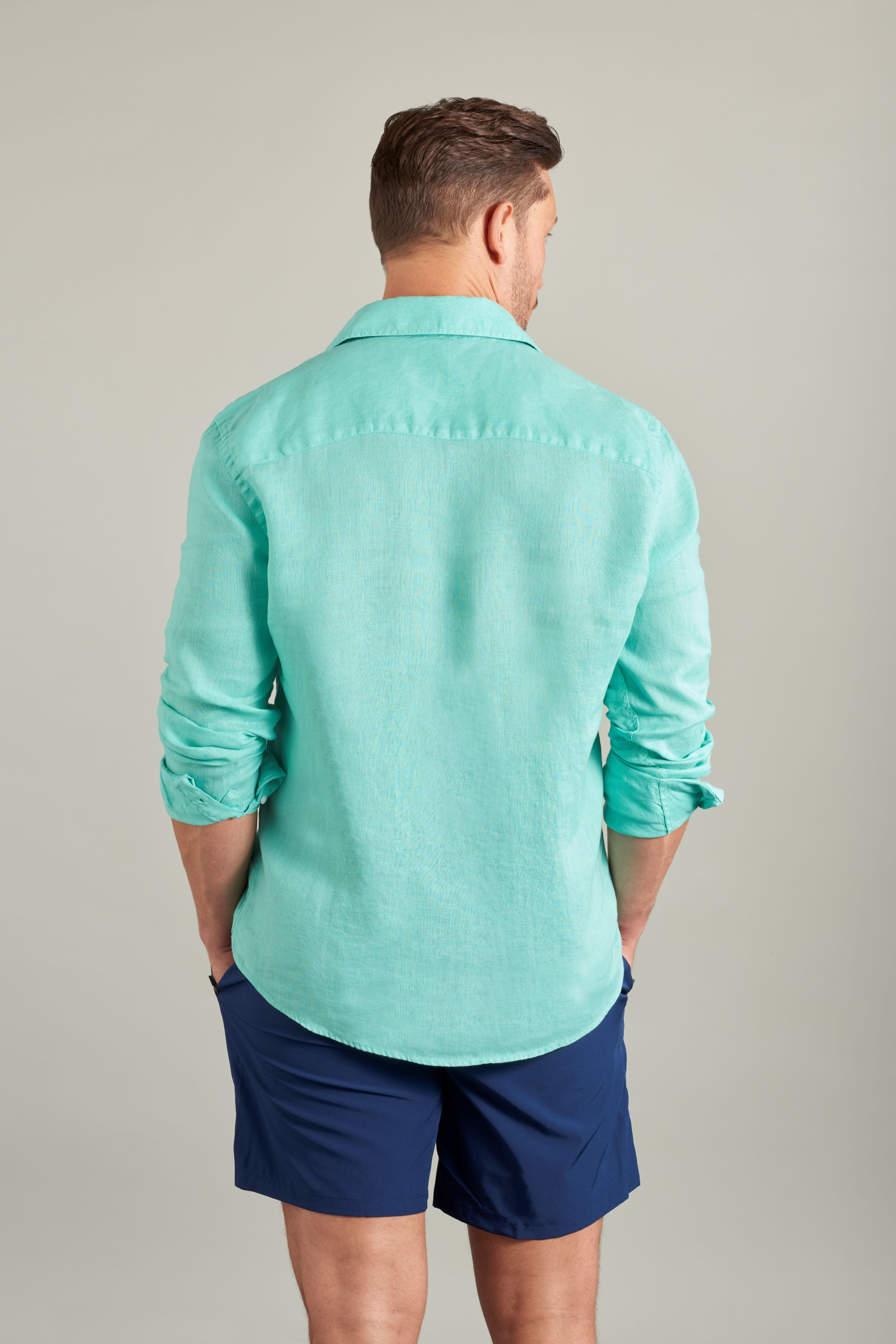 Classic French Linen Shirt - Mint