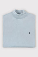 Mock Turtle Neck Jumper - Chalk Blue