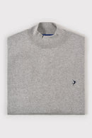 Mock Turtle Neck Jumper - Light Grey