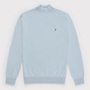 Mock Turtle Neck Jumper - Chalk Blue