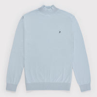 Mock Turtle Neck Jumper - Chalk Blue