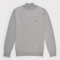 Mock Turtle Neck Jumper - Light Grey