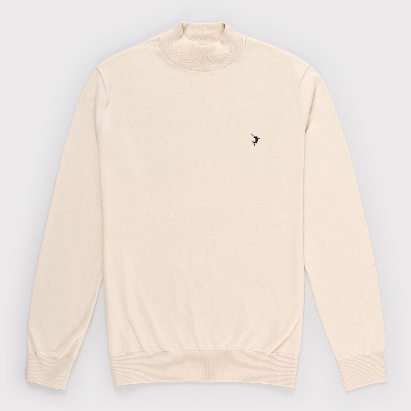 Mock Turtle Neck Jumper - Ecru