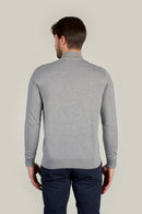 Mock Turtle Neck Jumper - Light Grey