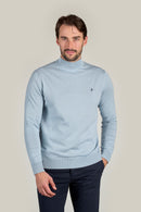 Mock Turtle Neck Jumper - Chalk Blue