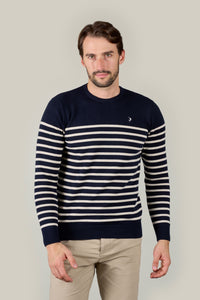 Breton Stripe Jumper - Navy