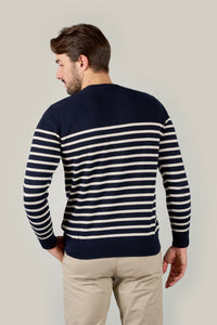 Breton Stripe Jumper - Navy