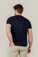 Cotton Knit T-Shirt - Navy