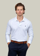 Classic Long Sleeve Polo - White