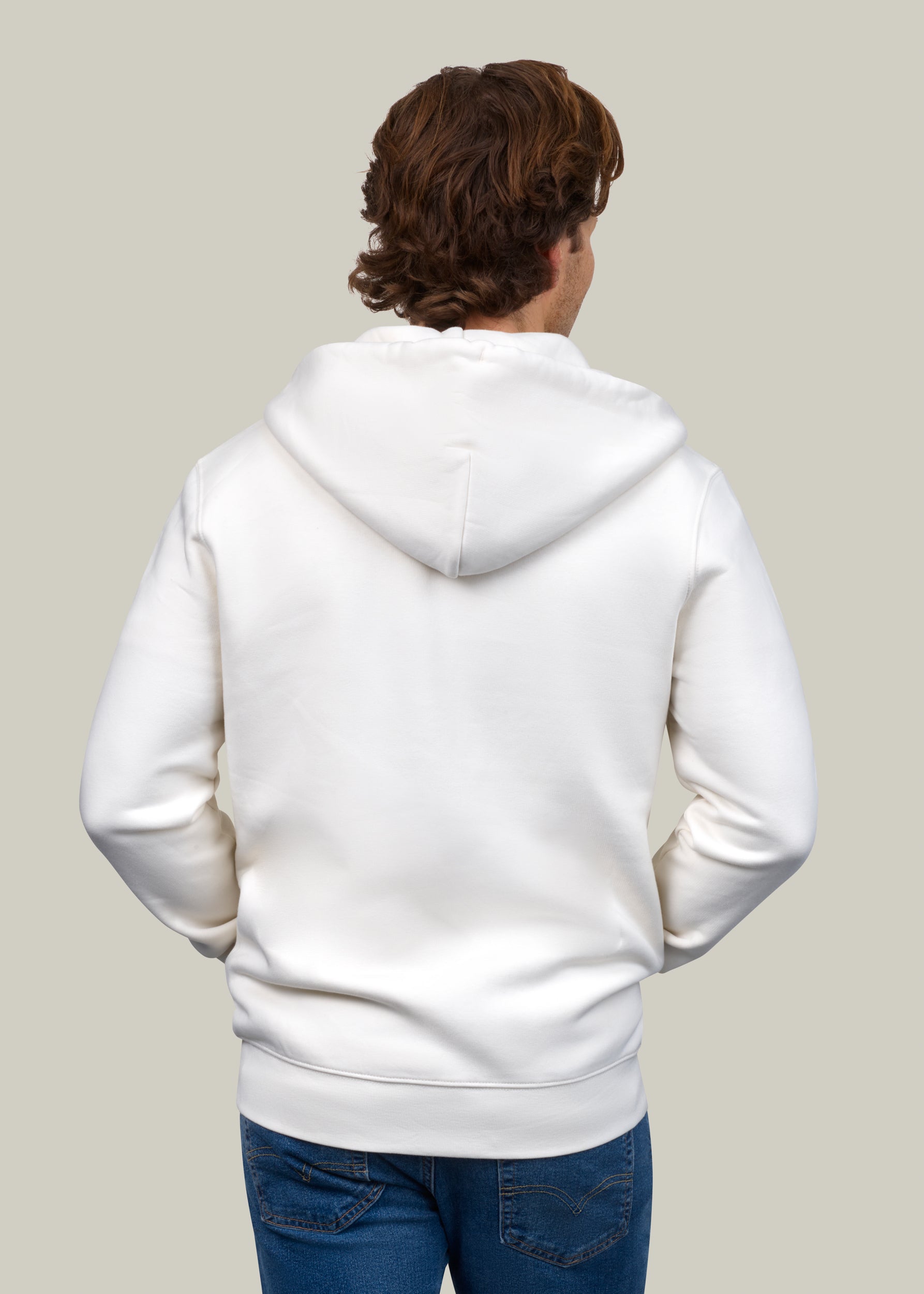 Full Zip Hoodie - Cream