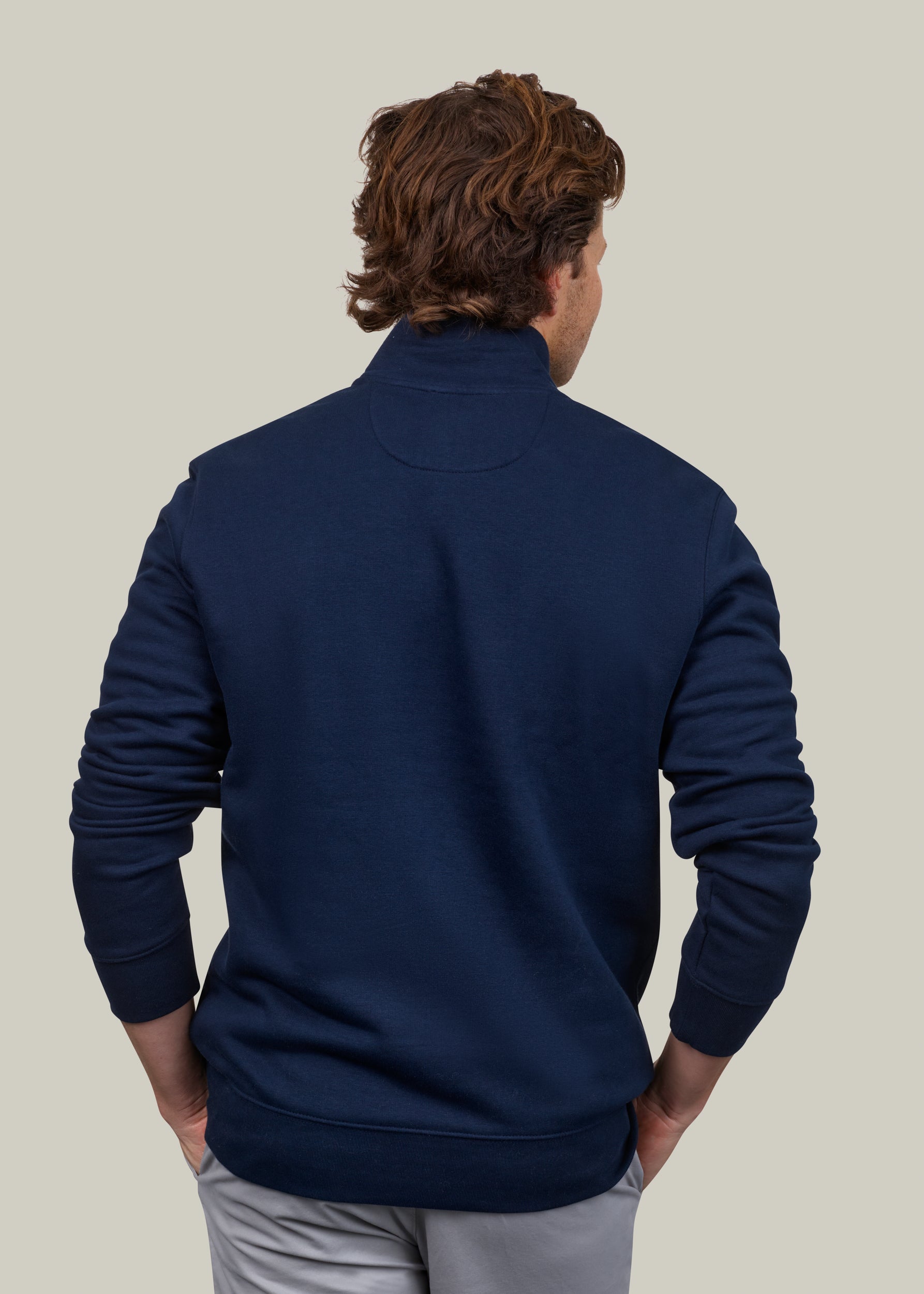 Quarter Zip Jumper - Navy
