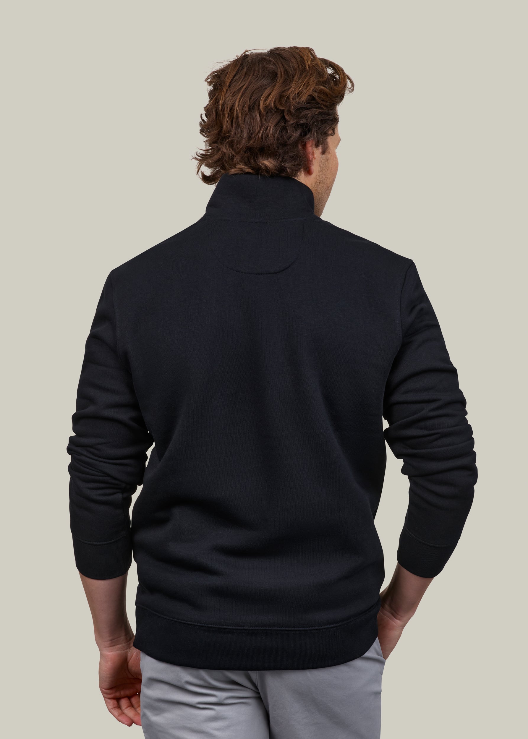 Quarter Zip Jumper - Black