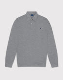 Classic Long Sleeve Polo - Grey