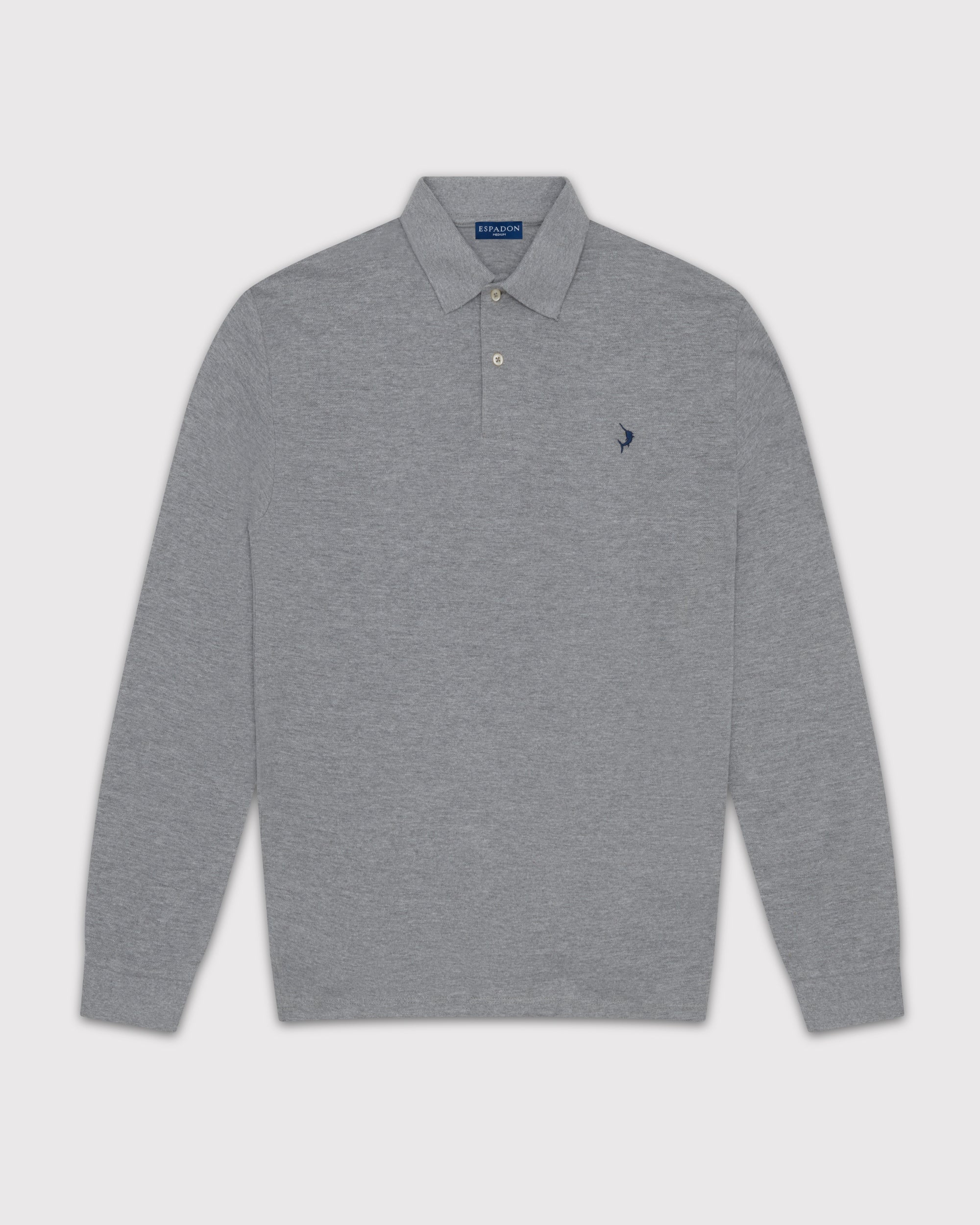 Classic Long Sleeve Polo - Grey