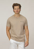 Organic Cotton Logo Print T-Shirt - Sand