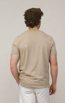 Organic Cotton Logo Print T-Shirt - Sand