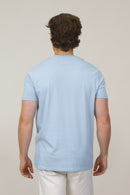 Organic Cotton Logo Print T-Shirt - Sky