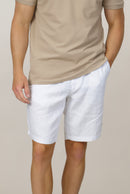 Espadon Linen Shorts - White