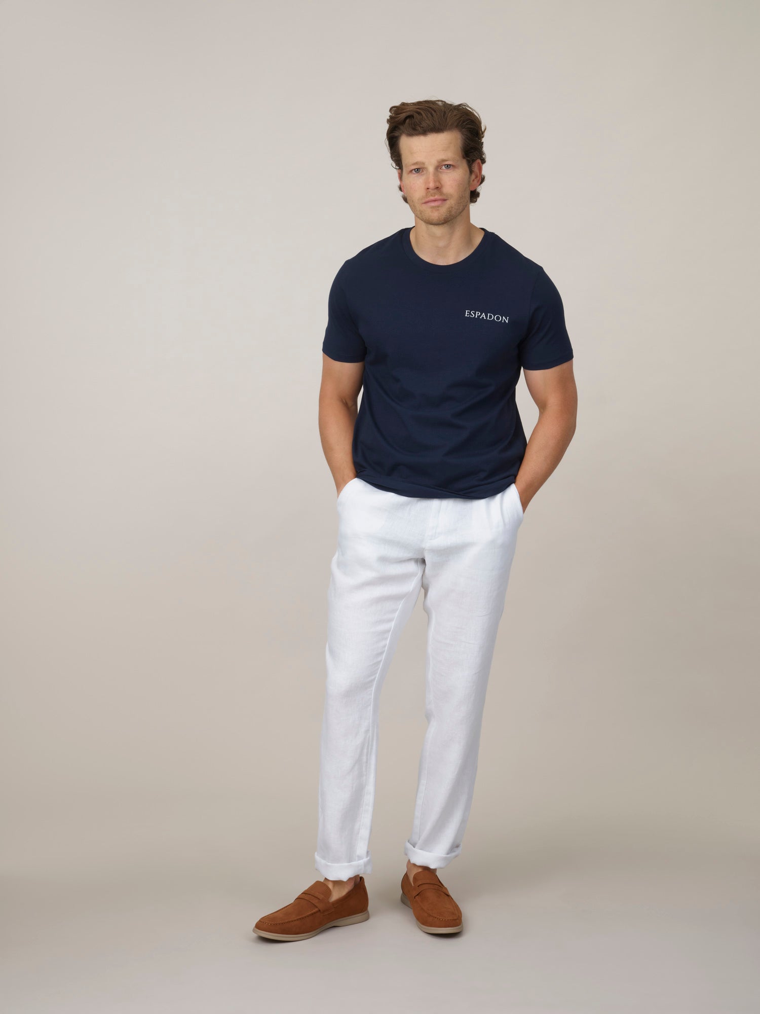 Organic Cotton Logo Print T-Shirt - Navy