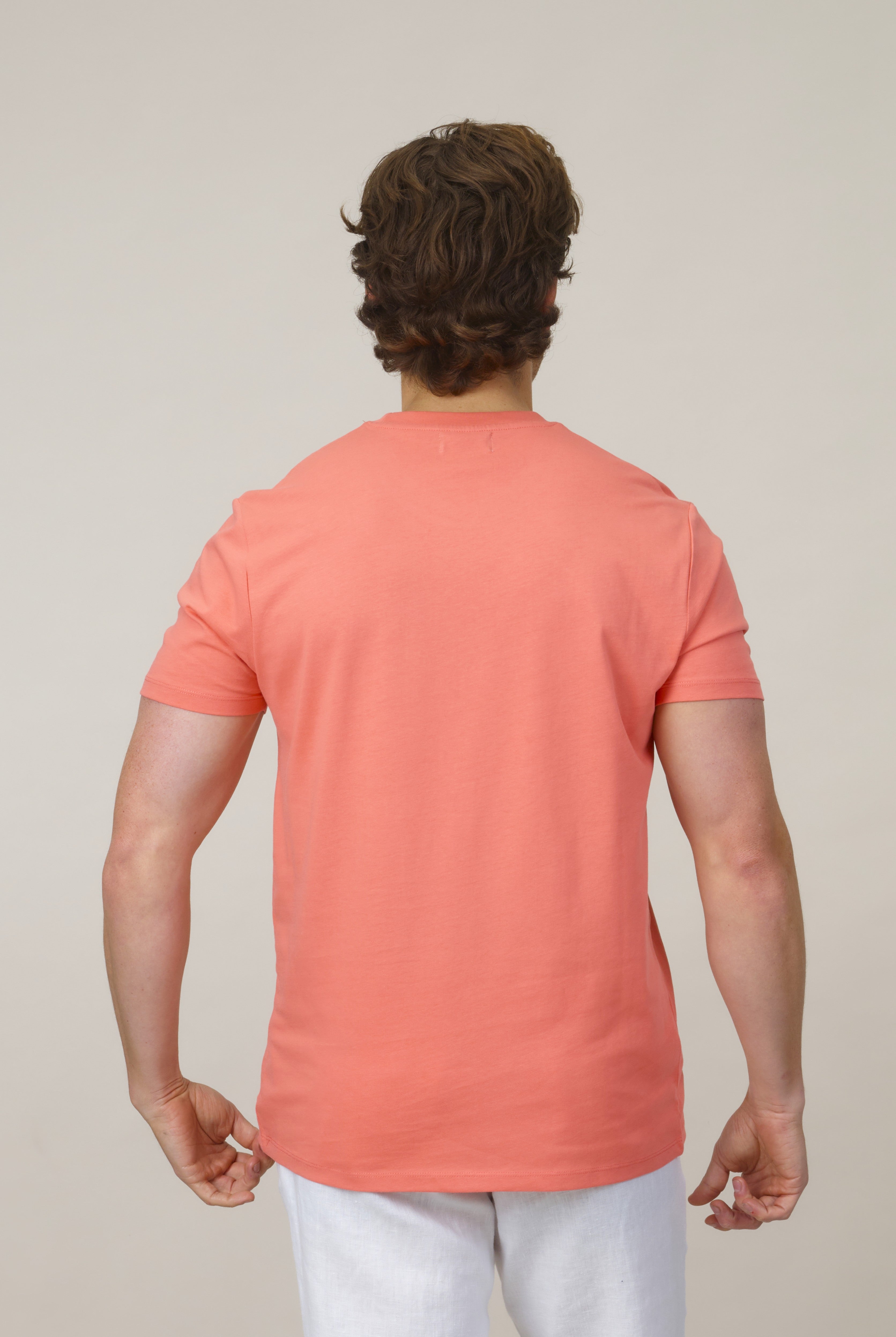 Organic Cotton Logo Print T-Shirt - Coral