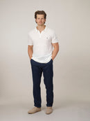 Buttonless Linen Polo - Ecru