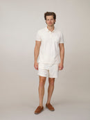 Classic Fit Towelling Polo - Ecru