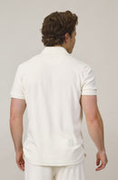 Classic Fit Towelling Polo - Ecru