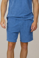 Espadon Towelling Shorts - Marine Blue