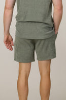 Espadon Towelling Shorts - Olive