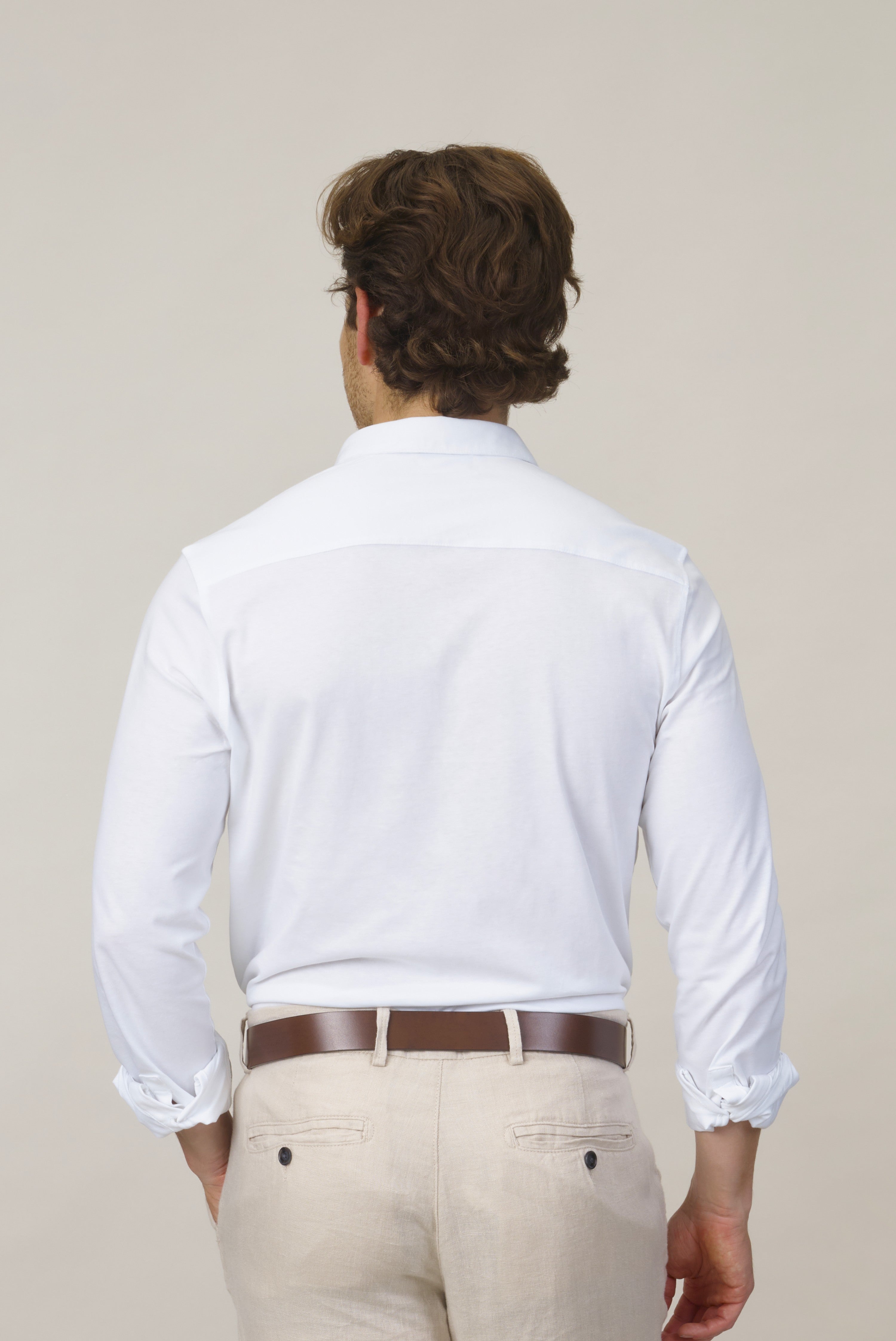 Espadon Cotton Jersey Shirt - White