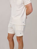 Classic Fit Towelling Polo - Ecru