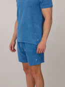 Espadon Towelling Shorts - Marine Blue