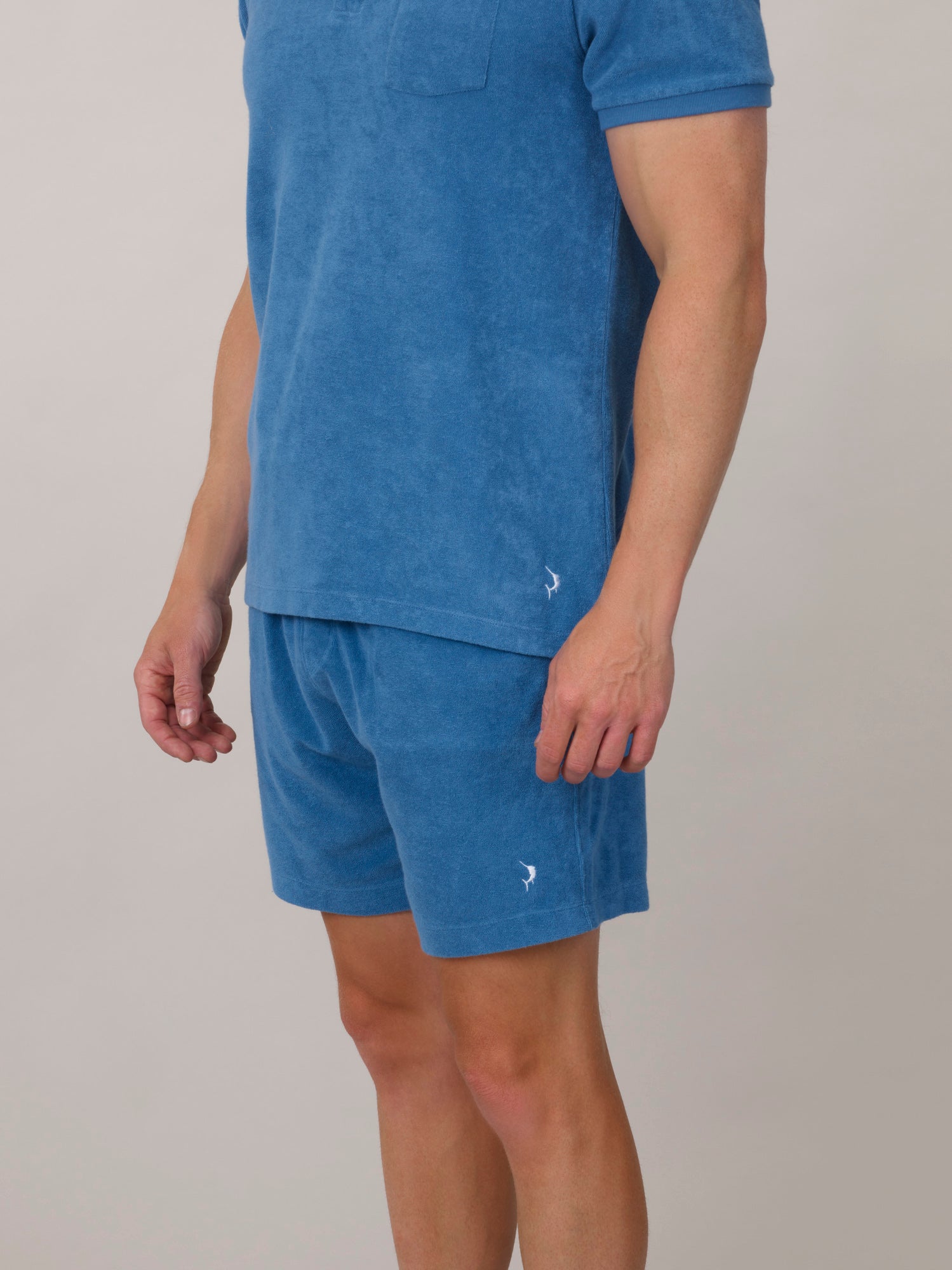 Espadon Towelling Shorts - Marine Blue