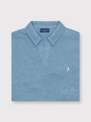 Buttonless Linen Polo - Sky